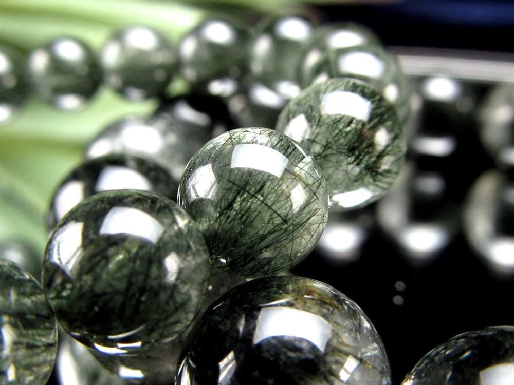 グリーンルチルクォーツ ブレスレット ルチル 天然石 パワーストーン