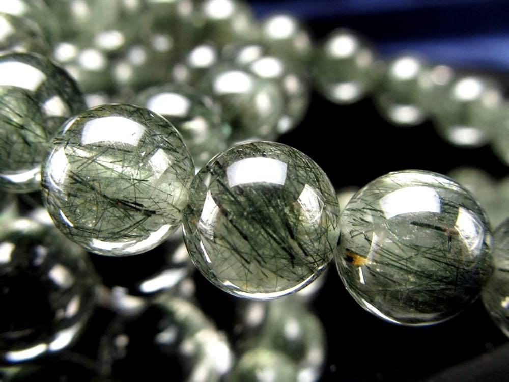 グリーンルチルクォーツ ブレスレット ルチル 天然石 パワーストーン