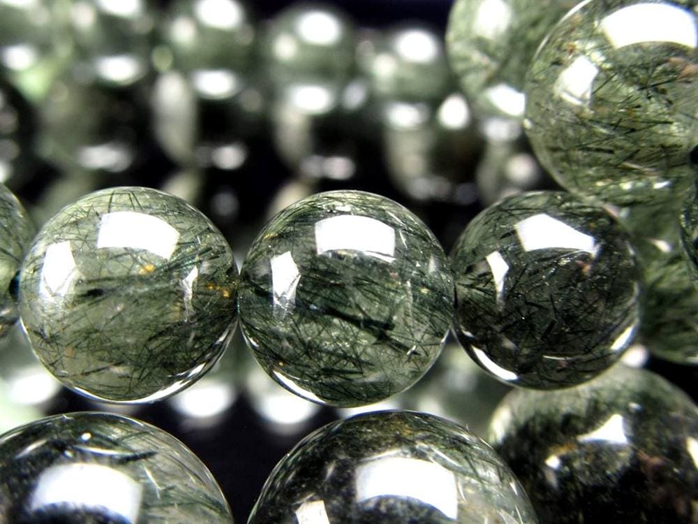 グリーンルチルクォーツ ブレスレット ルチル 天然石 パワーストーン