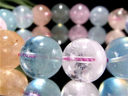 ベリル 緑柱石 ブレスレット MIX パステル