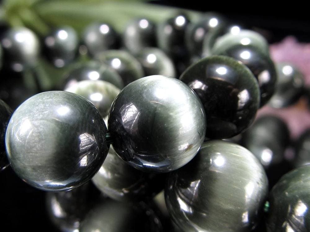 キャッツアイクォーツ ブレスレット アンフィボール ラビットヘア