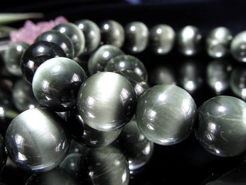 キャッツアイクォーツ ブレスレット アンフィボール ラビットヘア