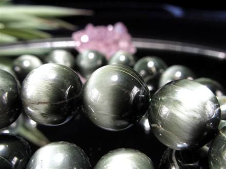 キャッツアイクォーツ ブレスレット アンフィボール ラビットヘア