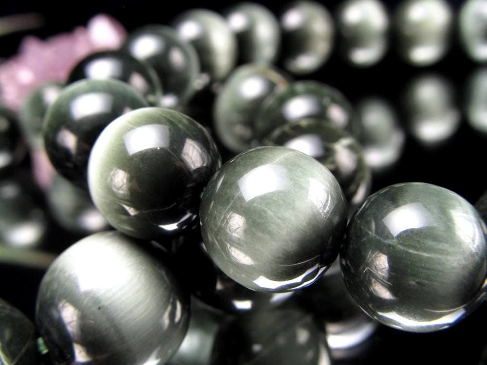 キャッツアイクォーツ ブレスレット アンフィボール ラビットヘア