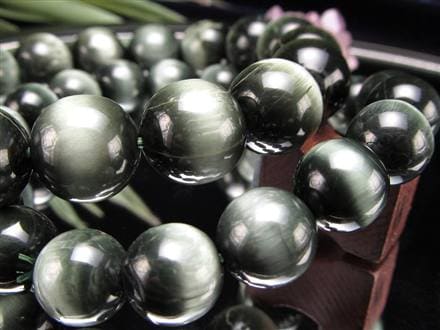 キャッツアイクォーツ ブレスレット アンフィボール ラビットヘア