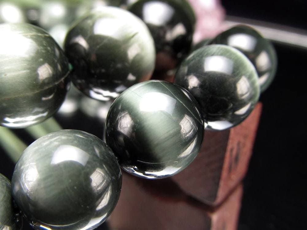 キャッツアイクォーツ ブレスレット アンフィボール ラビットヘア