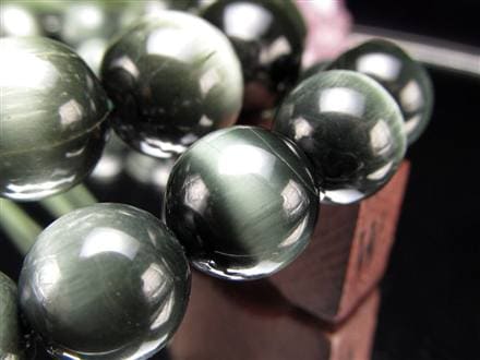 キャッツアイクォーツ ブレスレット アンフィボール ラビットヘア