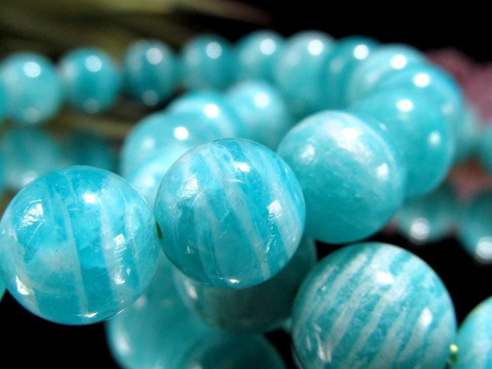 ゼブラ柄 アマゾナイト 天河石 ブレスレット ホープストーン