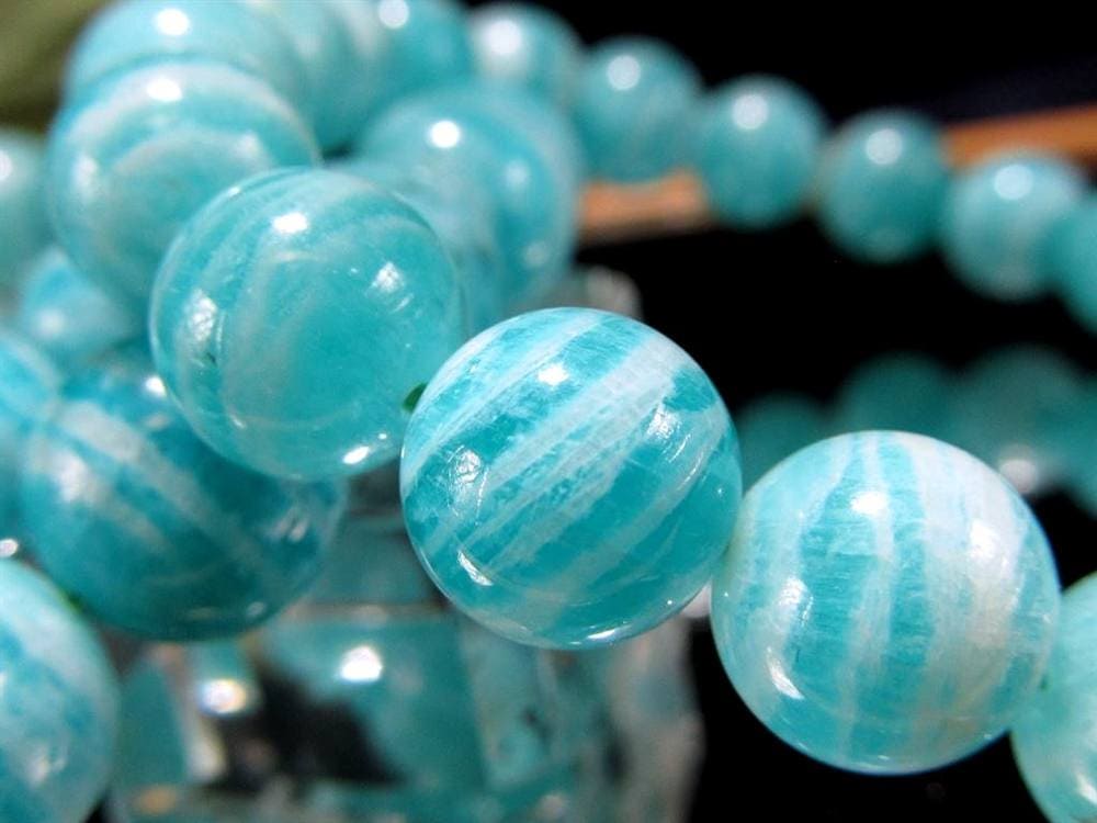 ゼブラ柄 アマゾナイト 天河石 ブレスレット ホープストーン