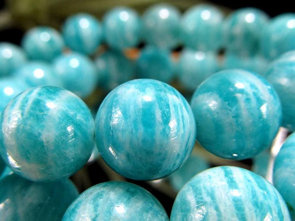 ゼブラ柄 アマゾナイト 天河石 ブレスレット ホープストーン