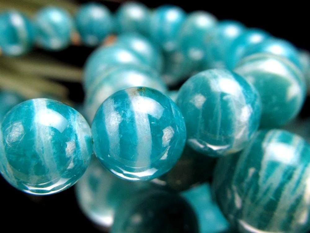 ゼブラ柄 アマゾナイト 天河石 ブレスレット ホープストーン