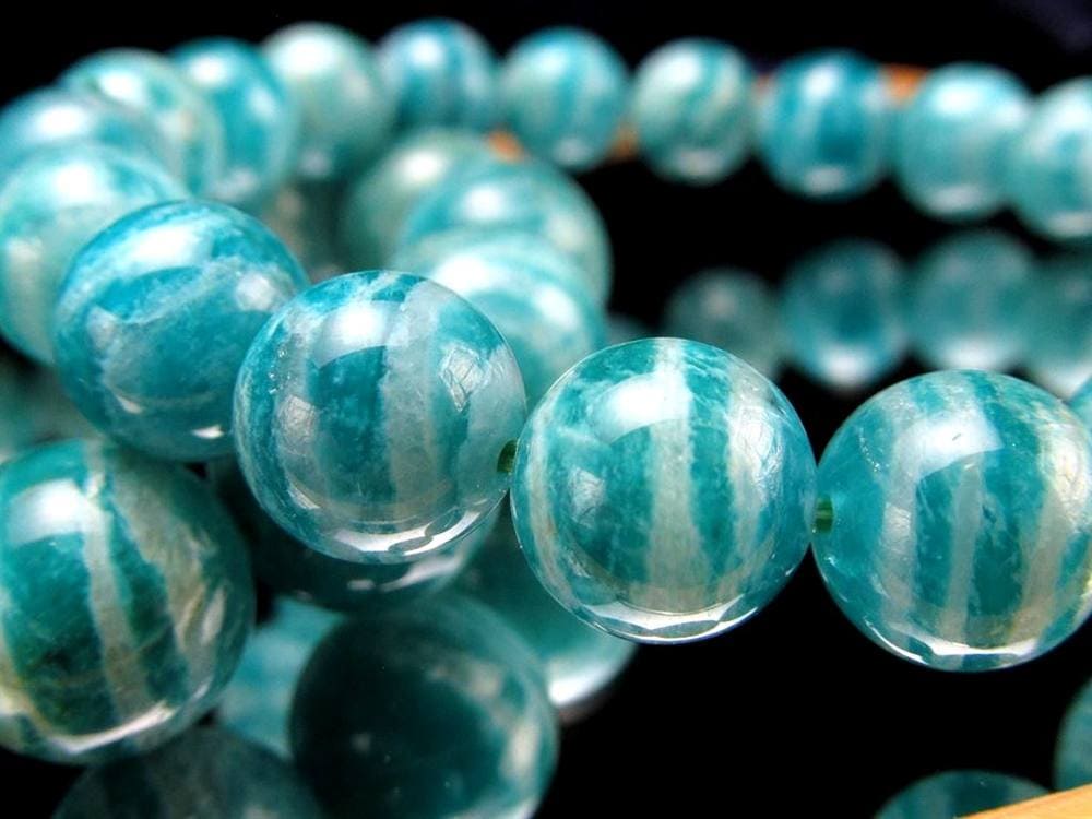 ゼブラ柄 アマゾナイト 天河石 ブレスレット ホープストーン