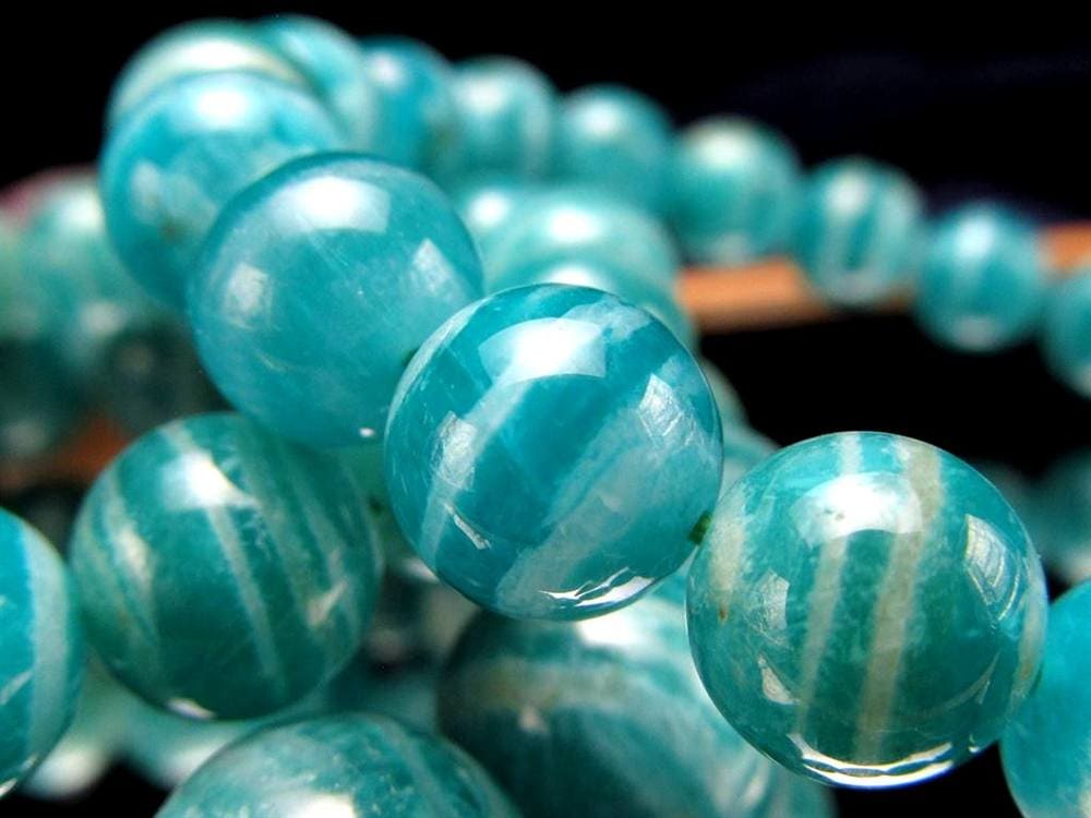 ゼブラ柄 アマゾナイト 天河石 ブレスレット ホープストーン