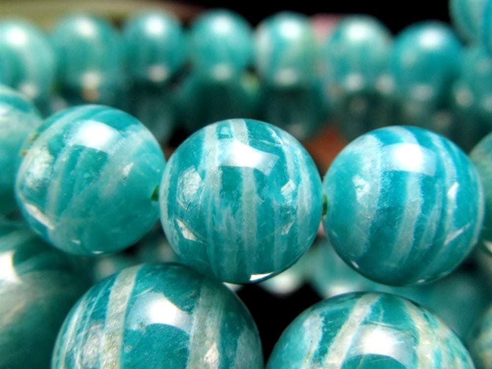 ゼブラ柄 アマゾナイト 天河石 ブレスレット ホープストーン