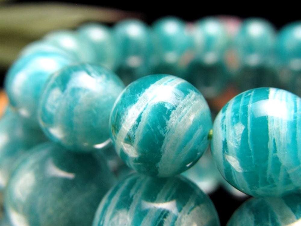 ゼブラ柄 アマゾナイト 天河石 ブレスレット ホープストーン