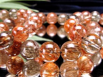 フォリエーテッドマイカインクォーツ ブラウンエピドートインクォーツ マイカ 雲母 ブレスレット