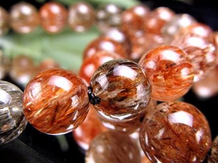 フォリエーテッドマイカインクォーツ ブラウンエピドートインクォーツ マイカ 雲母 ブレスレット