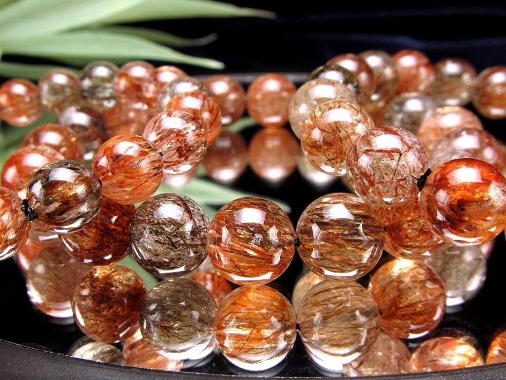 フォリエーテッドマイカインクォーツ ブラウンエピドートインクォーツ マイカ 雲母 ブレスレット