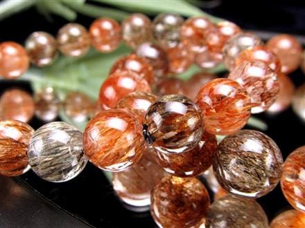 フォリエーテッドマイカインクォーツ ブラウンエピドートインクォーツ マイカ 雲母 ブレスレット