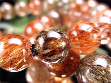 フォリエーテッドマイカインクォーツ ブラウンエピドートインクォーツ マイカ 雲母 ブレスレット