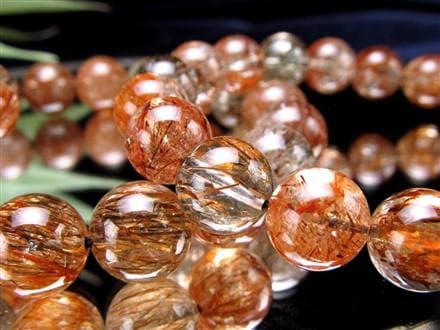 フォリエーテッドマイカインクォーツ ブラウンエピドートインクォーツ マイカ 雲母 ブレスレット