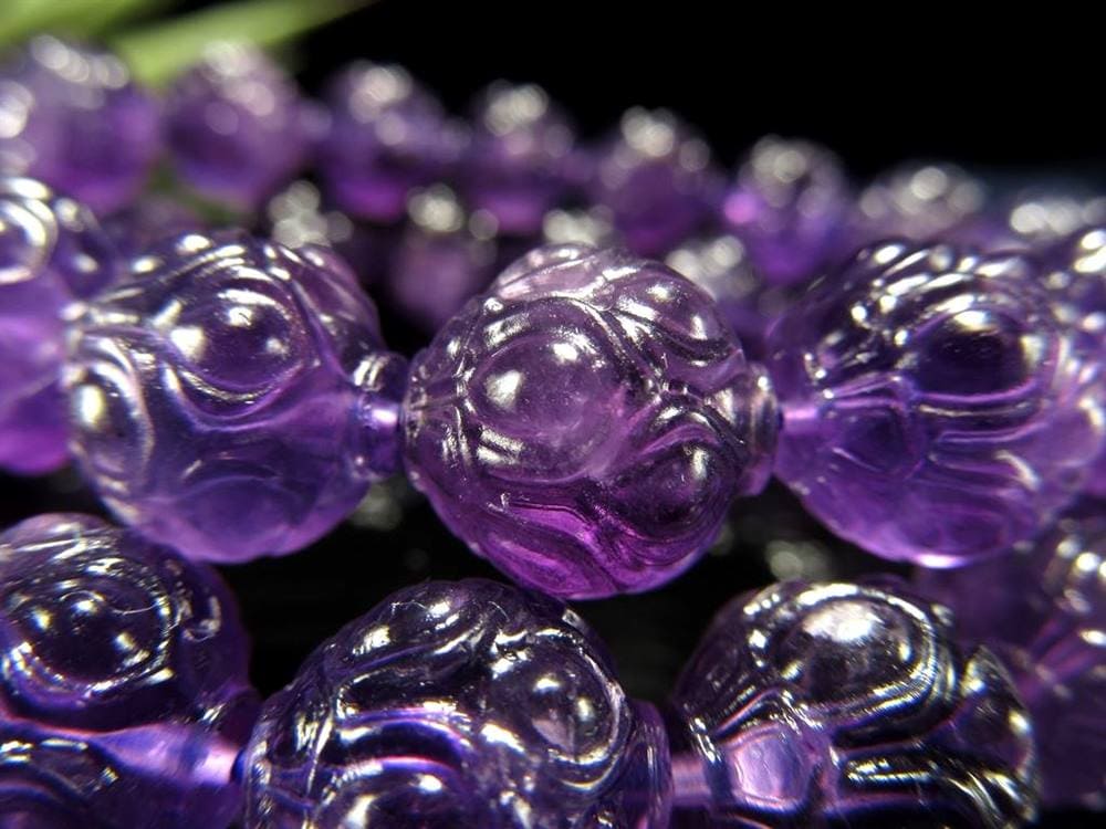 アメジスト 紫水晶 ブレスレット フラワー 花型