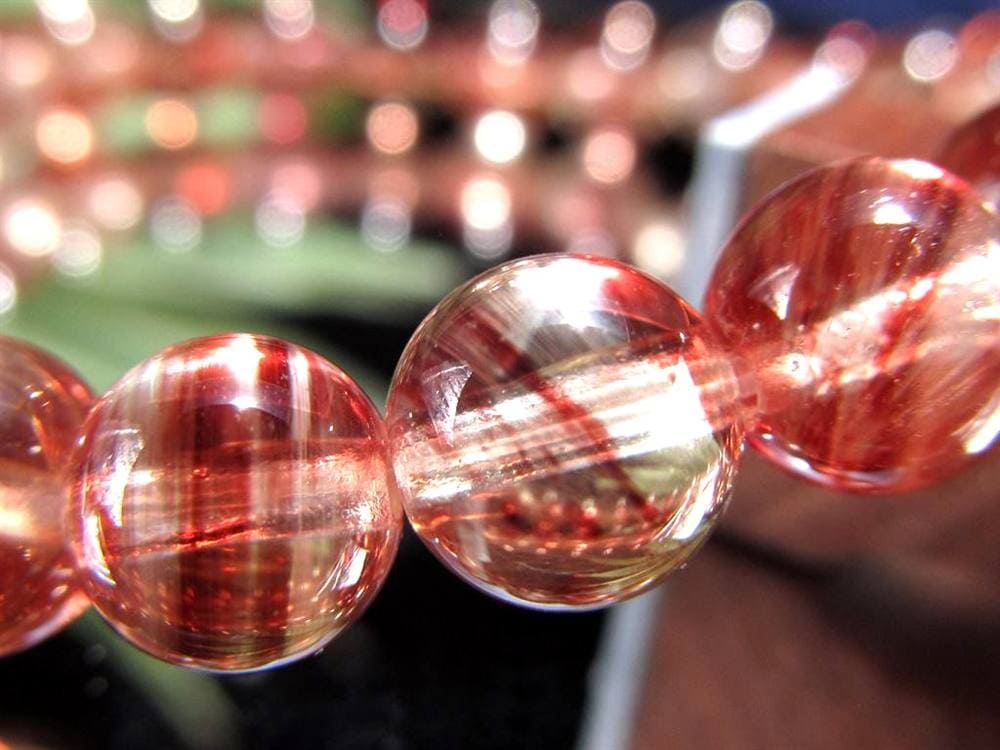 アンデシン ブレスレット レッド カラーチェンジ チベット産