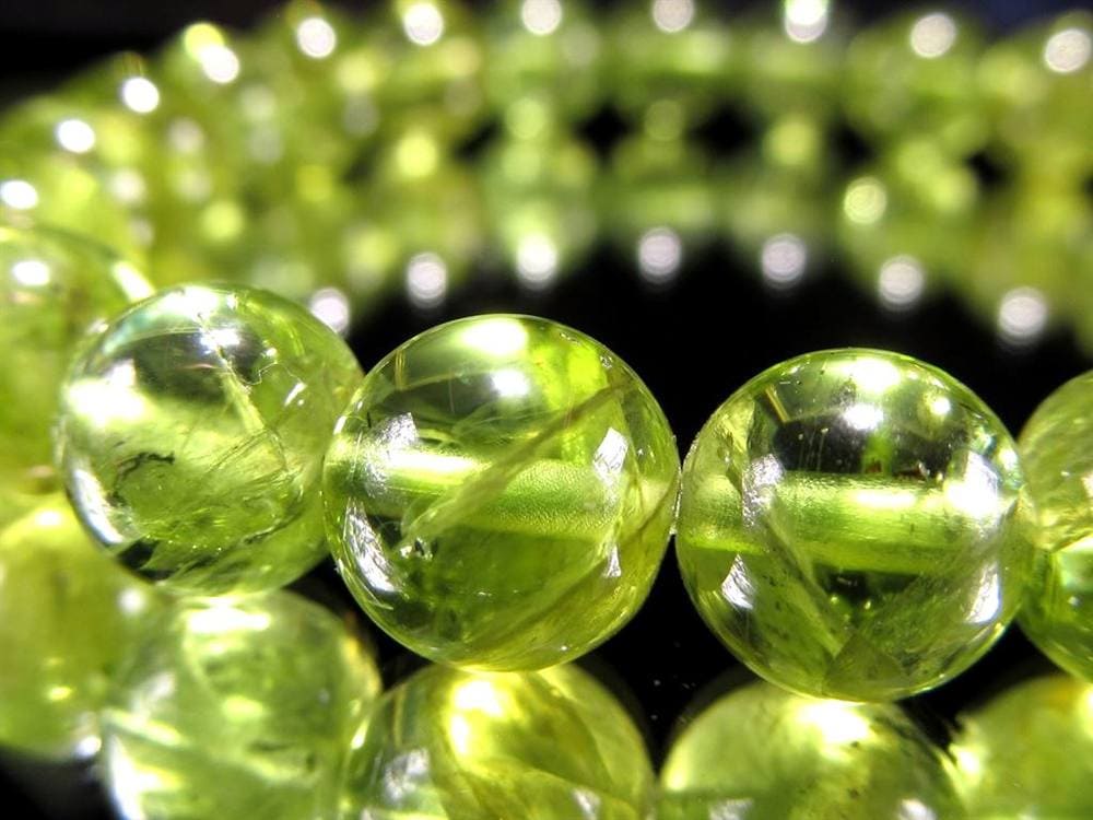 ペリドット かんらん石 誕生石 ハワイアンダイアモンド ブレスレット