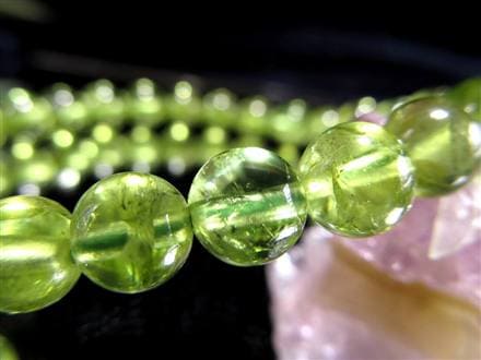 ペリドット かんらん石 誕生石 ハワイアンダイアモンド ブレスレット