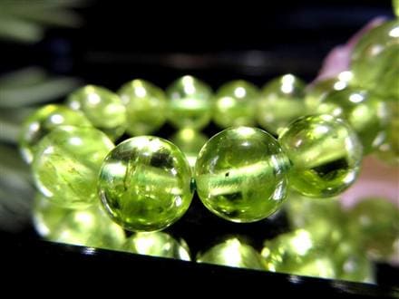 ペリドット かんらん石 誕生石 ハワイアンダイアモンド ブレスレット