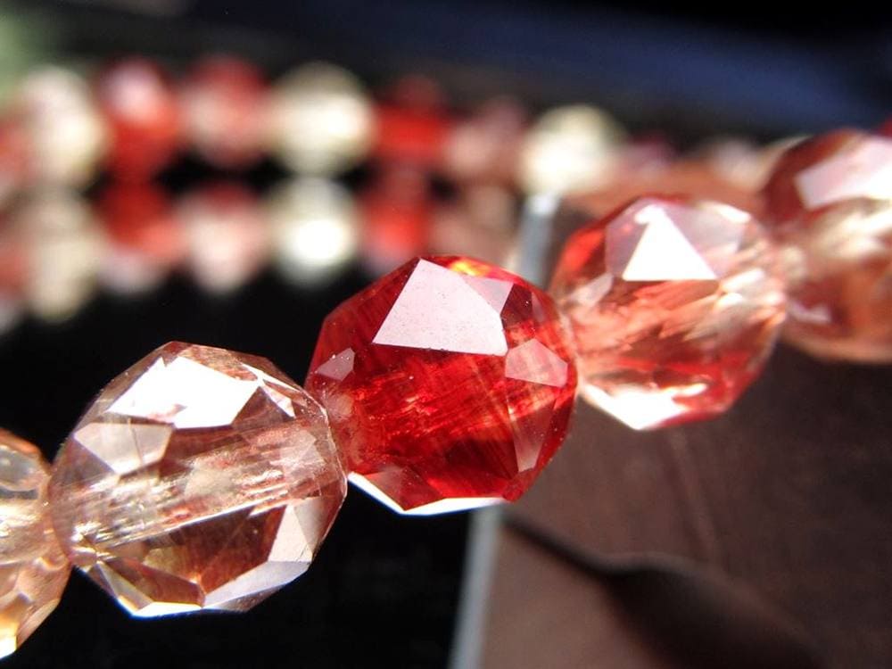 アンデシン ブレスレット レッド カラーチェンジ チベット産