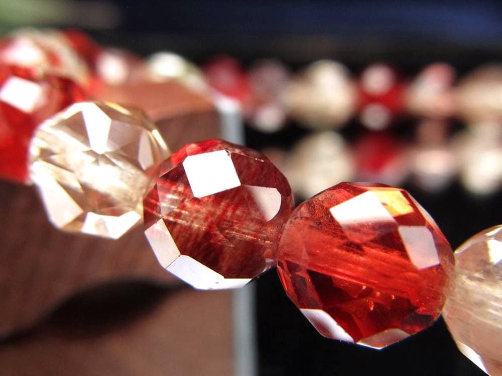 アンデシン ブレスレット レッド カラーチェンジ チベット産