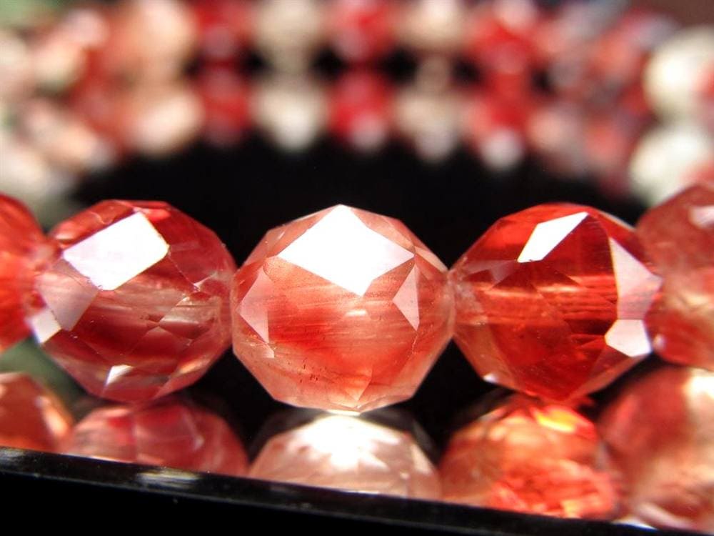 アンデシン ブレスレット レッド カラーチェンジ チベット産