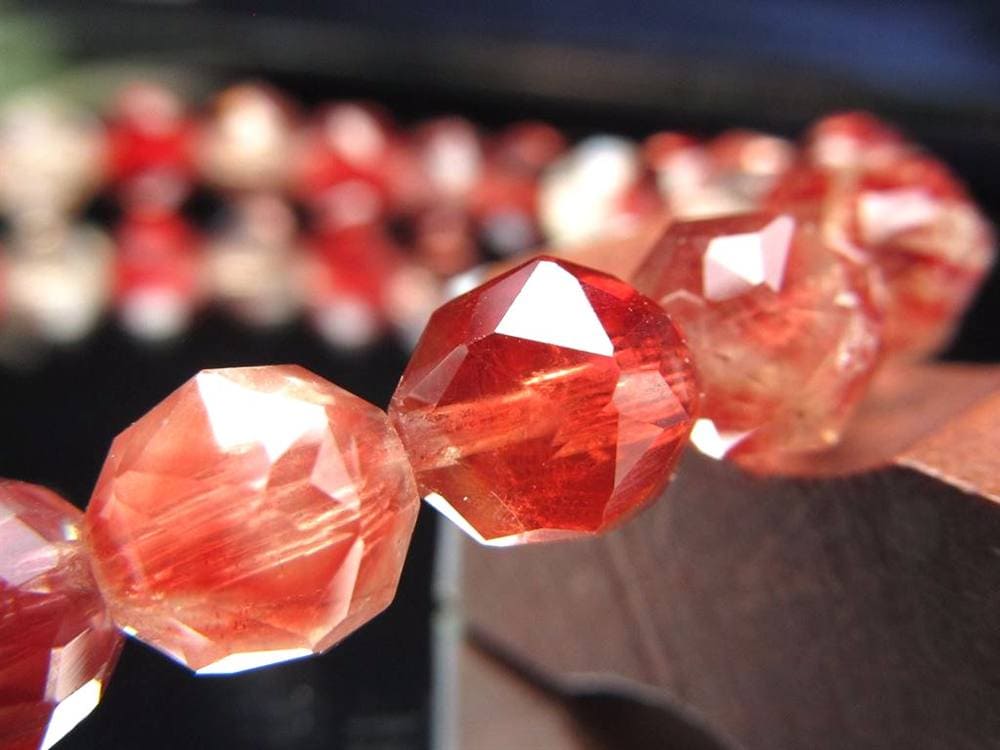 アンデシン ブレスレット レッド カラーチェンジ チベット産