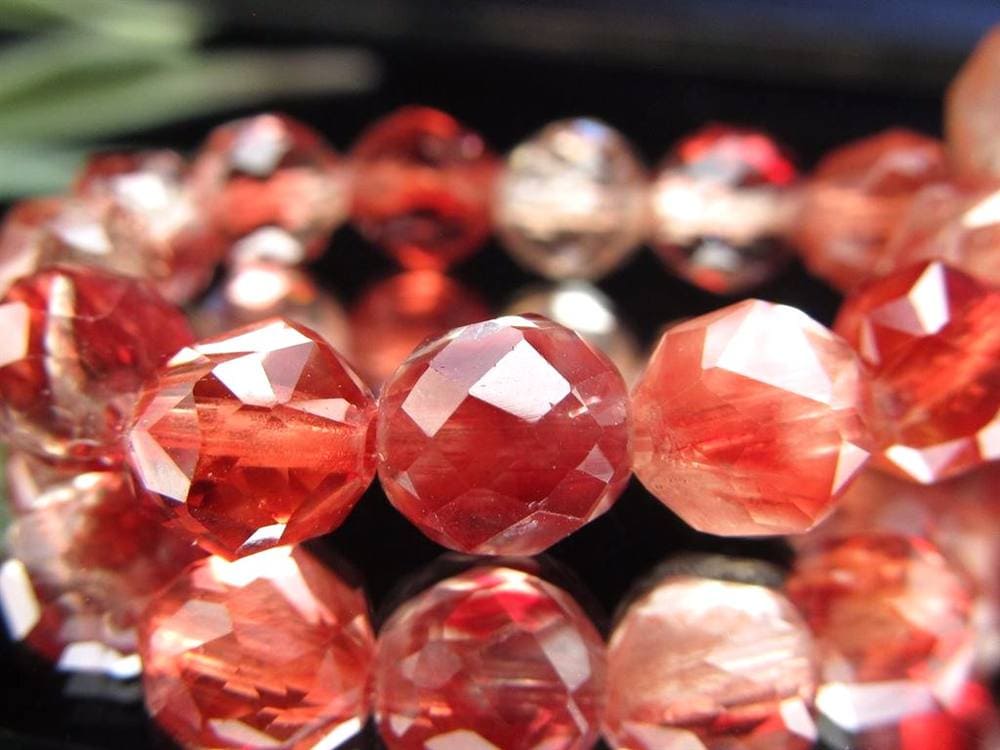 アンデシン ブレスレット レッド カラーチェンジ チベット産