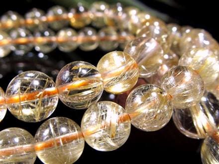 ゴールド ルチル クォーツ ブレスレット 金運