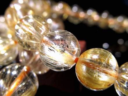 ゴールド ルチル クォーツ ブレスレット 金運