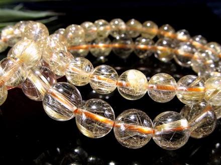 ゴールド ルチル クォーツ ブレスレット 金運