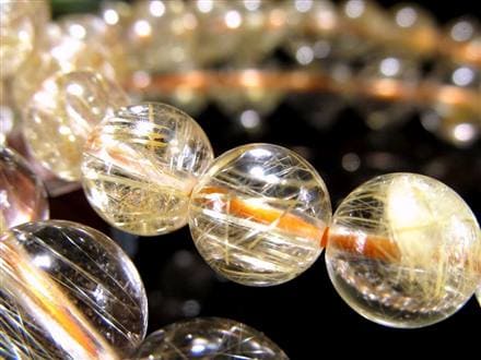 ゴールド ルチル クォーツ ブレスレット 金運