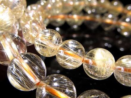 ゴールド ルチル クォーツ ブレスレット 金運