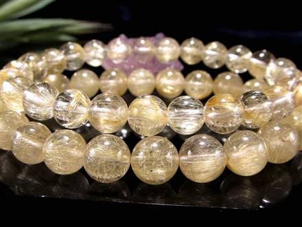 ゴールド ルチル クォーツ ブレスレット 金運