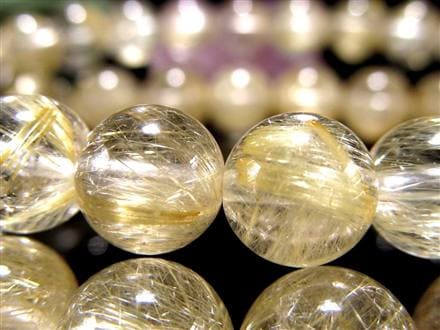 ゴールド ルチル クォーツ ブレスレット 金運
