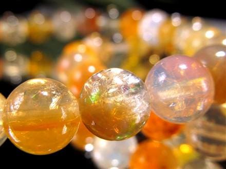 ファイアオパール タンブルブレスレット ファイヤーオパール レッドオパール 蛋白石