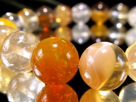 ファイアオパール タンブルブレスレット ファイヤーオパール レッドオパール 蛋白石