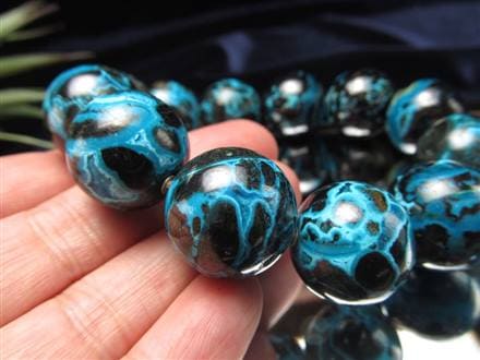 クリソコラ マラカイト ブレスレット 珪孔雀石 クリソコラマラカイト