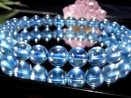 アクアマリン ブレスレット サンタマリア ベリル 藍玉