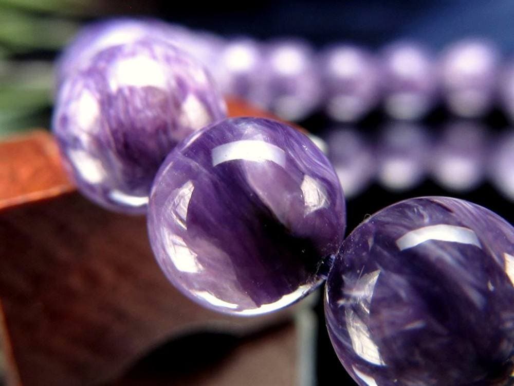 チャロアイト チャロ石 ブレスレット Charoite ロシア産