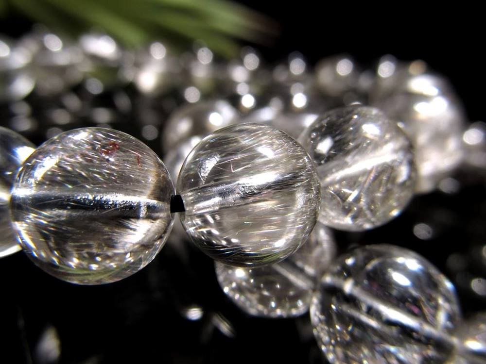 プラチナルチルクォーツ ブレスレット プラチナルチル ルチルレイテッドクォーツ ブルッカイト