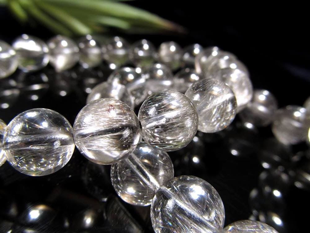 プラチナルチルクォーツ ブレスレット プラチナルチル ルチルレイテッドクォーツ ブルッカイト