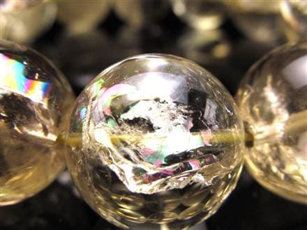 レモンクォーツ ブレスレット アイリス 黄水晶 虹入り